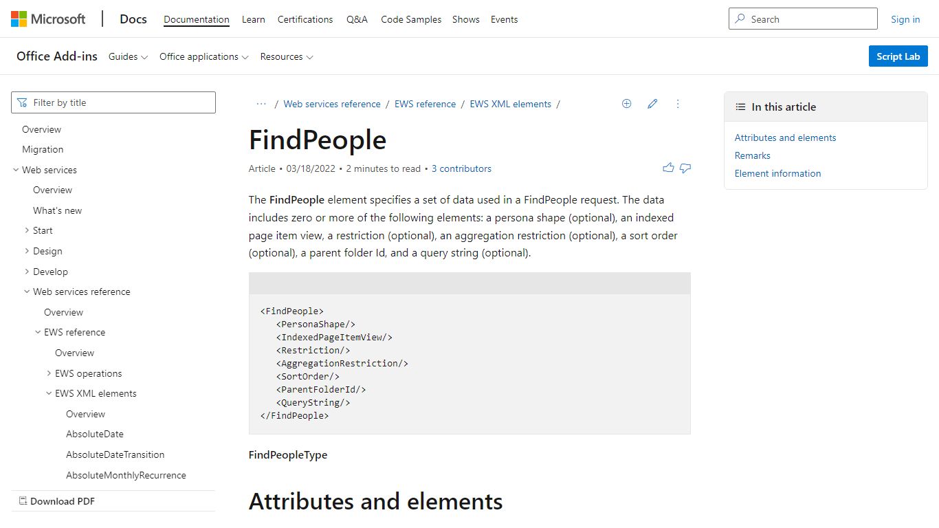 FindPeople | Microsoft Docs